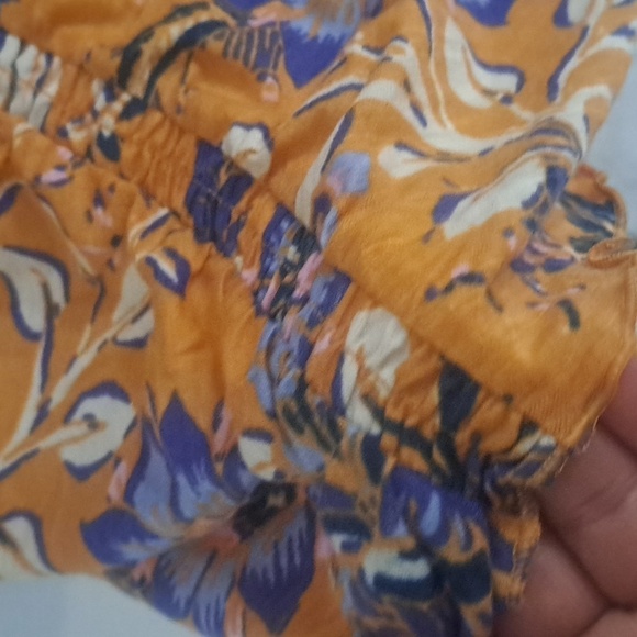 NWT FREE PEOPLE Dreamed of Your  Floral Ruched Long sleeve size medium - Picture 9 of 11